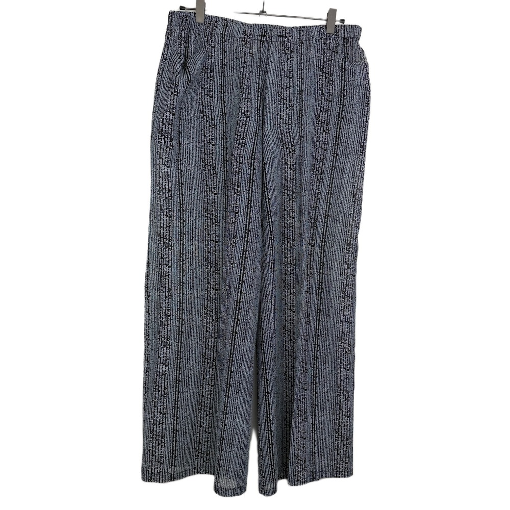 Gideon Oberson Silk Pants Womens Large Black Wide Pull On Beach Cover Up Israel